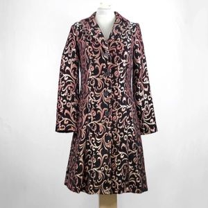 Pepper Black Pink Gold Knit Coat Sz S